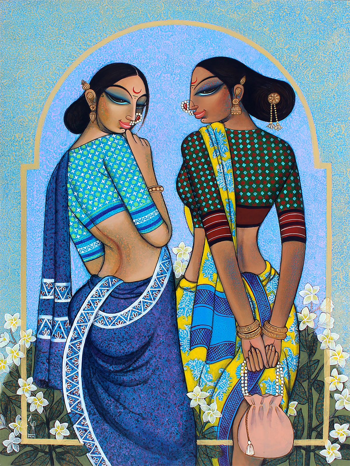 Buy Original Two Friends -3 Painting online By Varsha Kharatmal