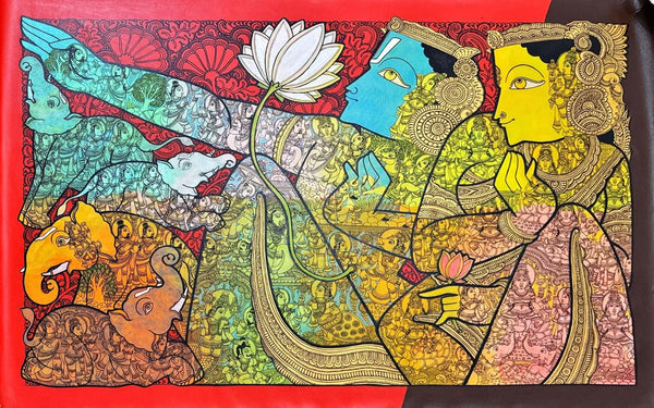 Buy Original Lakshmi Vishnu 2 Painting online By Ramesh Gorjala