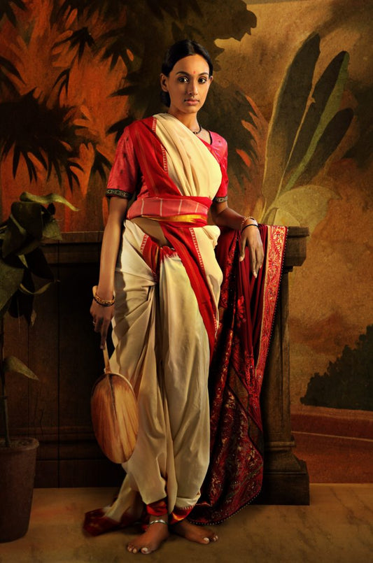 Lady Holding Fan Raja Ravi Verma