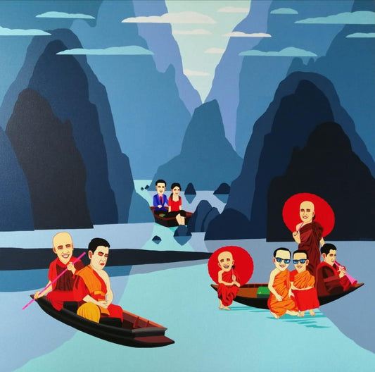 Monks On A Boat